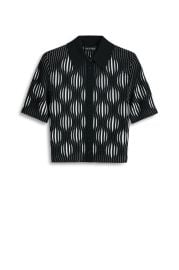 PLEAT WAVE STITCH SHIRT - BLACKWHITE - Scanlan Theodore at Scanlan Theodore
