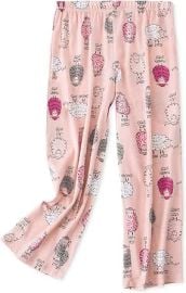 PNAEONG Women's Capri Pajama Pants Lounge Causal Bottoms Fun Print Sleep Pants at Amazon