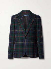 POLO RALPH LAUREN Eugena checked wool blazer NET-A-PORTER at Net a Porter