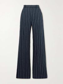 POLO RALPH LAUREN Pinstriped linen wide-leg pants NET-A-PORTER at Net a Porter