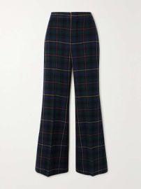 POLO RALPH LAUREN Tartan wool flared pants NET-A-PORTER at Net a Porter