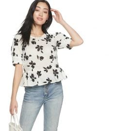 POPSUGAR Printed Peplum Top at Kohls