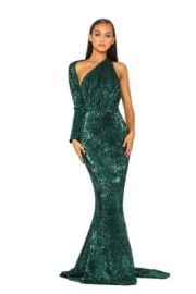 PORTIA  SCARLETT Ps2045 One Shoulder Long Sleeve Gown  TheBay at The Bay