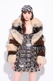 PORTIA CROPPED FAUX FUR JACKET AKIRA at Akira