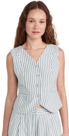 POSSE Diana Vest Seagrass Stripe S at Shopbop