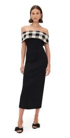 POSSE Pippa Off Shoulder Dress Heritage Plaid M at Shopbop