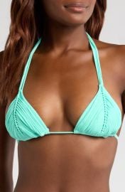 PQ SWIM Isla Macramé Triangle Bikini Top at Nordstrom