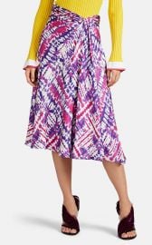 PRABAL GURUNG TIE-DYED SILK WRAP SKIRT at Barneys