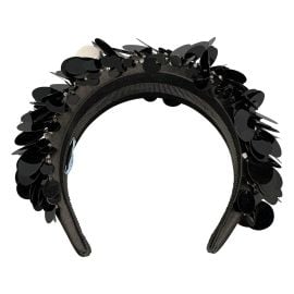 PRADA Black Silk Sequined Headband at 1stDibs at 1st Dibs