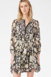 PRINT MIX CLIP DRESS at Rebecca Taylor