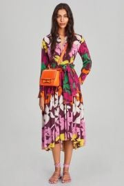 PRINTED CREPE SHIRT DRESS at Carolina Herrera