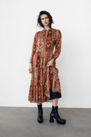 PRINTED MIDI DRESS - Multicolored   United States at Zara