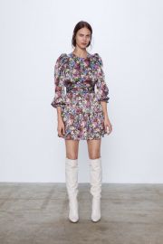 PRINTED MINI DRESS at Zara