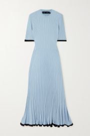 PROENZA SCHOULER Ribbed silk-blend midi dress NET-A-PORTER at Net a Porter