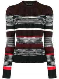 PROENZA SCHOULER STRIPED RIB CREWNECK - PINK at Farfetch