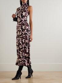 PROENZA SCHOULER WHITE LABEL Valentina printed stretch-jersey turtleneck maxi dress at Net a Porter