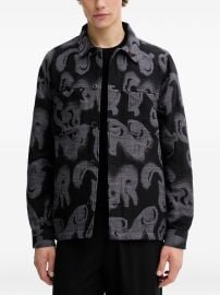 PS Paul Smith Patterned chest-pocket Overshirt Black IL at Farfetch