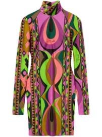 PUCCI abstract-print high-neck Dress - at Farfetch