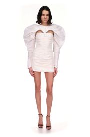 PUFF SLEEVE TAFFETA MINI DRESS at David Koma