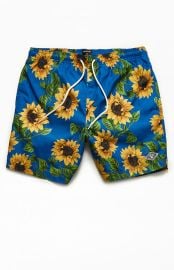 PacSun Recycled Sunflower 17quot Swim Trunks PacSun at Pacsun