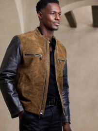 Pacer Leather Biker Jacket at Banana Republic