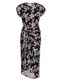 Paco Rabanne - Floral Wrapped Midi Dress at Saks Fifth Avenue