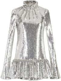 Paco Rabanne Sequined Ruffled Minidress - at Farfetch