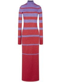 Paco Rabanne striped-pattern Lurex Maxi Dress - at Farfetch