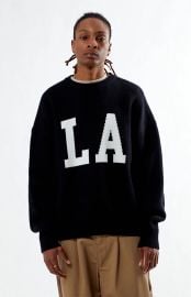 Pacsun Black Los Angeles Crew Neck Sweater PacSun at PacSun
