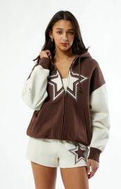 Pacsun Starred Full Zip Hoodie PacSun at PacSun