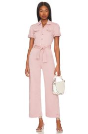 Paige Anessa Belted Puff Sleeve Jumpsuit at Revolve