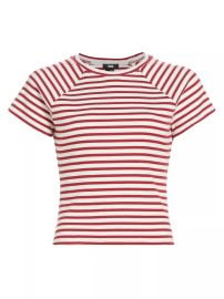 Paige Bijou Striped Rib Knit Crewneck T Shirt at Saks Fifth Avenue