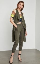 Paige Chambray Long Vest at Bcbgmaxazria