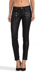 Paige Denim Edgemont Ultra Skinny Silk Coating in Black  REVOLVE at Revolve