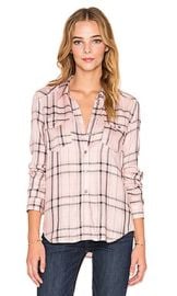 Paige Mya Shirt In Rosette Steel Grey at Revolve