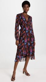 Paige Paulette Floral Silk Midi Dress at Shopbop