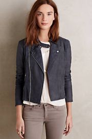 Paige Silvie Suede Moto Jacket at Anthropologie