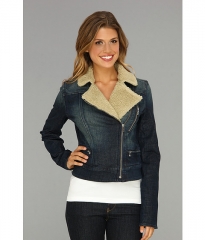 Paige Sydney Denim Jacket w Faux Shearling in Sophia Sophia at Zappos