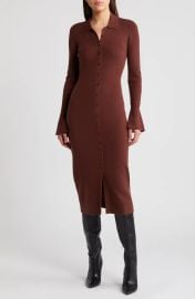 Paige Tascha Long Sleeve Rib Cardigan Sweater Dress at Nordstrom Rack