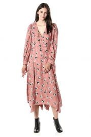 Paintbrush Stretch-Silk Midi Dress by Rebecca Taylor  at Amazon