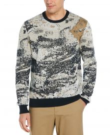 Painted Crew Neck Sweater by Perry Ellis at Perry Ellis