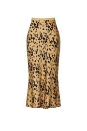 Painterly Leo Bar Silk Skirt at Rent the Runway