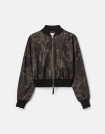 Paintstroke Jacquard Linen-Cotton Bomber Jacket Lafayette 148 New York at Lafayette 148 New York