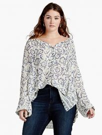 Paisley Border Printed Top at Lucky Brand