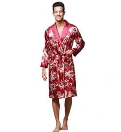 Paisley Loungewear Bathrobe Robe by Surenow at Amazon