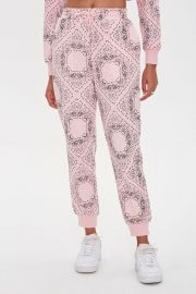 Paisley Print Fleece Joggers at Forever 21