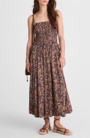 Paisley Smocked Bubble Hem Maxi Dress at Nordstrom