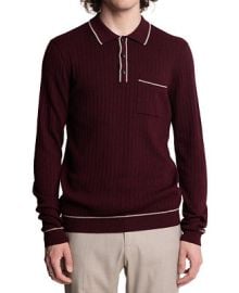 Paisley amp Gray Men39s Slim-Fit Tipped Ribbed-Knit Polo Shirt - Macy39s at Macys