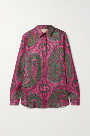 Paisley-print silk-twill shirt at Net a Porter