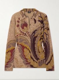 Paisley print space dyed wool cardigan at Net a Porter